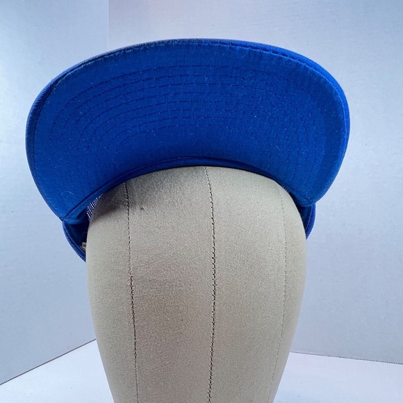 VTG ATE Olympics + Blue Cross Mesh Snapback Trucker Cap Hat Made In Taiwan - Picture 12 of 12